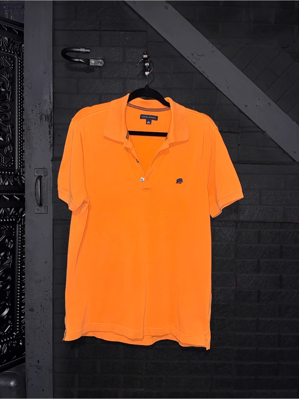 Banana Republic Men’s Bright Orange Polo with Small Logo